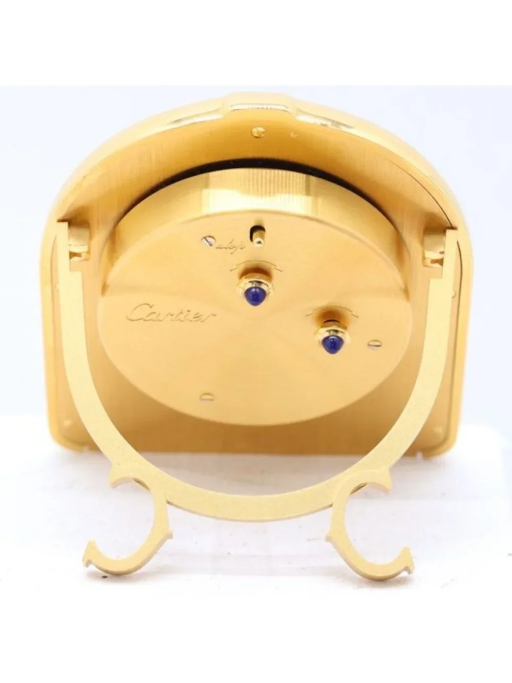 Cartier Calandre Quartz with Alarm White Dial Table Clock
